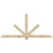 Ekena Millwork Kennewick Rough Sawn Timber Gable Bracket, Douglas Fir, 84"W x 38"H x 4"D x 4"F, 11/12 Pitch GBW084X38X0404KEN00RDF - alternate 1
